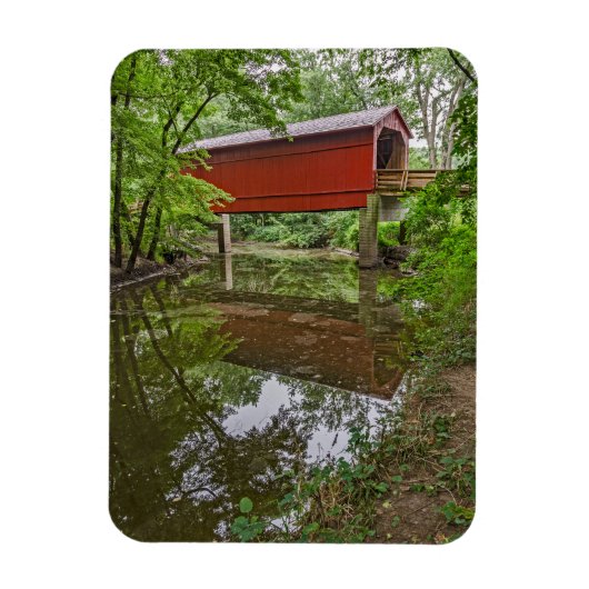 Sugar Creek Covered Bridge, Glenarm, Illinois Magneet (Verticaal)