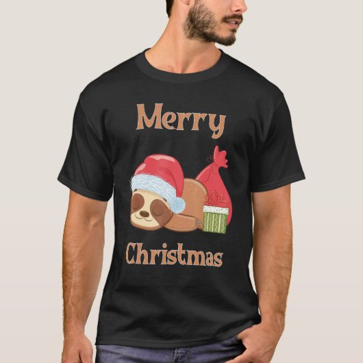 Sugar Cute Sloth Christmas 4 T-shirt (Voorkant)