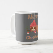 Sugar Cute Sloth Kerstmis Koffiemok (Voorkant links)