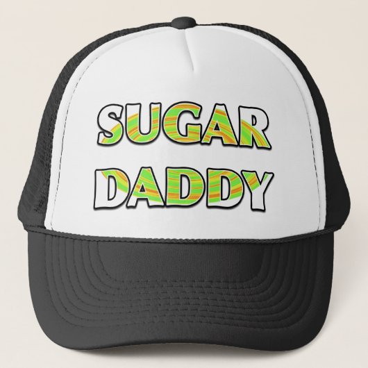 "SUGAR DADDY" met Groen Snoep volledig ontwerp Trucker Pet (Voorkant)