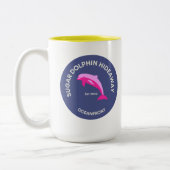 Sugar Dolphin Hideaway Logo Beach Koffie Mok (Links)