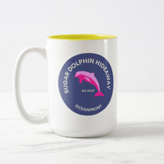 Sugar Dolphin Hideaway Logo Beach Koffie Mok