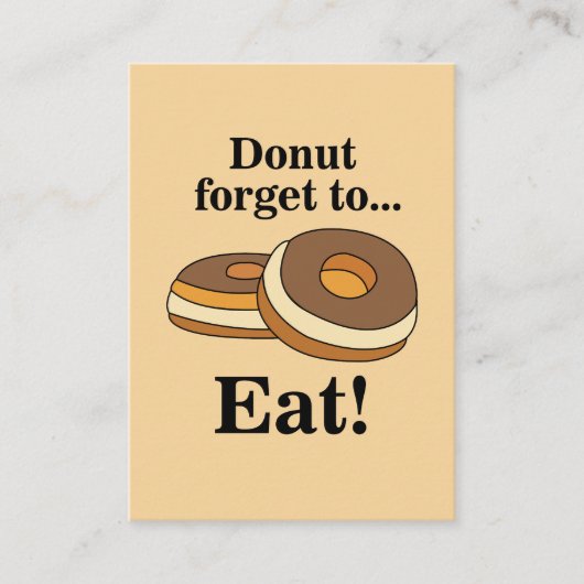 Sugar Donut Doughnut Bakery Visitekaartje (Voorkant)