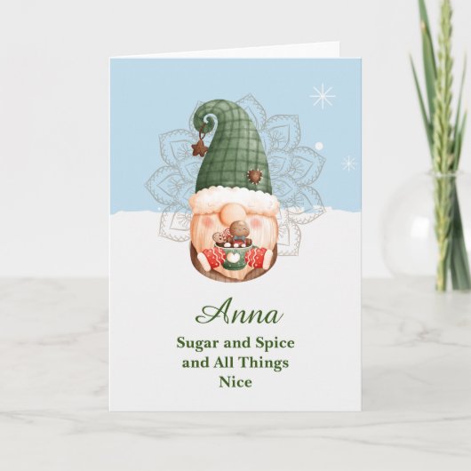 Sugar- en Spice Gnome Mandala-kaart Kaart (Voorkant)