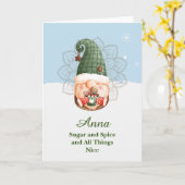 Sugar- en Spice Gnome Mandala-kaart Kaart (Gele Bloem)