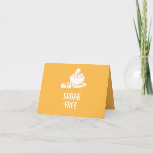 Sugar Free Food Label Card Bedankkaart (Voorkant)
