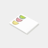 Sugar Fruit Slice Snoep Lemon Limoen plaatsen het Post-it® Notes (Schuin)