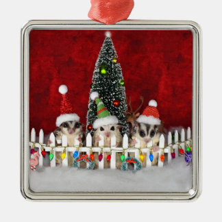 Sugar Glider Christmas Metalen Ornament