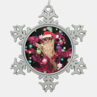Sugar Glider Christmas Tin Sneeuwvlok Ornament