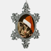 Sugar Glider Christmas Tin Sneeuwvlok Ornament (Links)