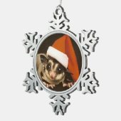 Sugar Glider Christmas Tin Sneeuwvlok Ornament (Rechts)
