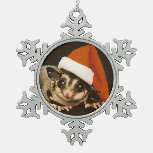 Sugar Glider Christmas Tin Sneeuwvlok Ornament (Voorkant)
