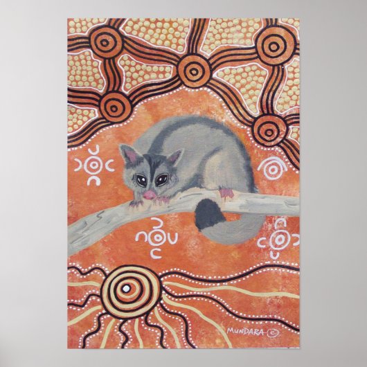 Sugar Glider Dreaming Poster van Mundara (Voorkant)