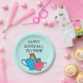 Sugar Glider in Tea Cups Custom Verjaardagsfeest Papieren Bordje (Feest)