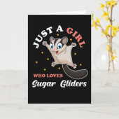 Sugar Glider Leuke Dieren Kaart (Gele Bloem)