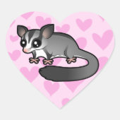 Sugar Glider Love Hart Sticker (Voorkant)