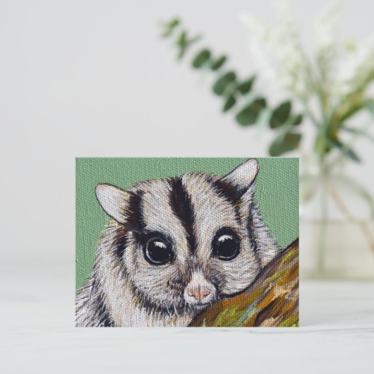 Sugar Glider Painting Briefkaart (Staand voorkant)