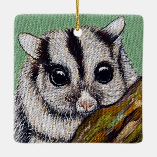 Sugar Glider Painting Keramisch Ornament (Achterkant)