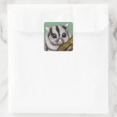 Sugar Glider Painting Vierkante Sticker (Tas)