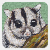 Sugar Glider Painting Vierkante Sticker (Voorkant)