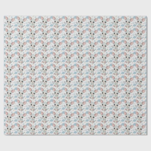 Sugar Glider Schattige Baby Pastel Waterverf Patro Cadeaupapier (Vlak)