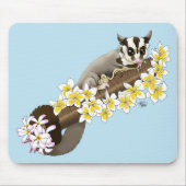 Sugar Glider Schattige Floral Muismat (Voorkant)