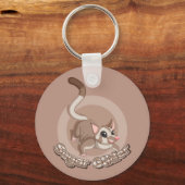 Sugar Glider Warm Cartoon Art Sleutelhanger (Voorkant)