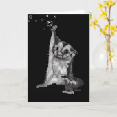 Sugar Glider-Wenskaart Kaart (Gele Bloem)