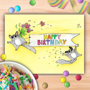 Sugar Gliders Happy Birthday Briefkaart