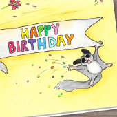 Sugar Gliders Happy Birthday-groet Kaart