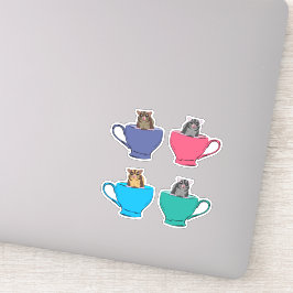 Sugar gliders in theekopjes Schattige Sticker