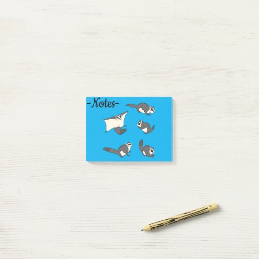 Sugar Gliders Post-it® Notes (Op bureau)