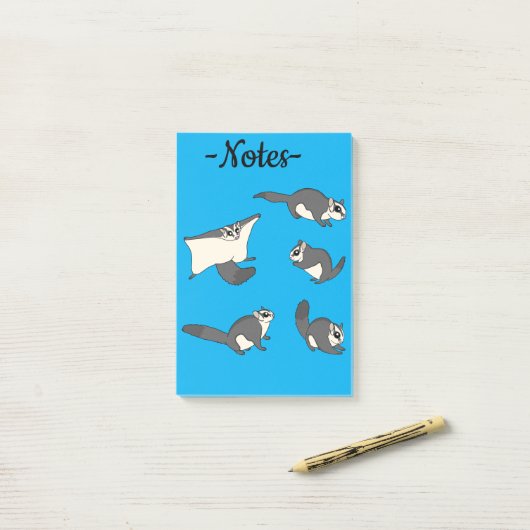 Sugar Gliders Post-it® Notes (Op bureau)