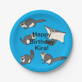 Sugar Gliders Verjaardag Papieren Bordje