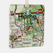 Sugar Land TX Map Keramisch Ornament (Rechts)