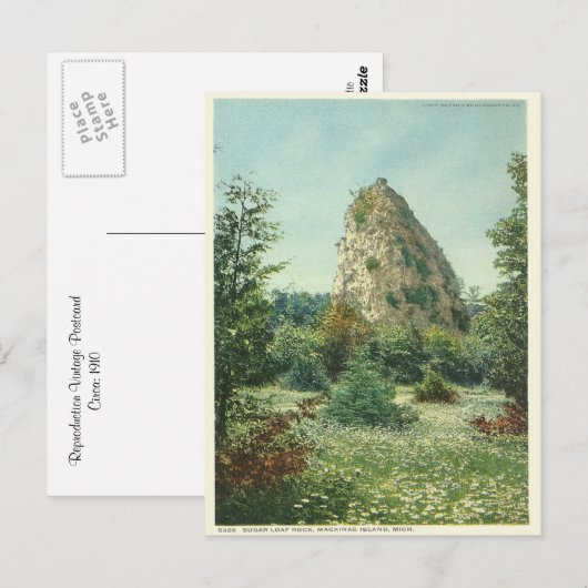  Sugar Loaf Rock Mackinac Briefkaart (Voorkant / Achterkant)