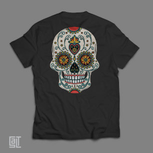 Sugar Love Skull Dia De Los Muertos Dag van de Doo T-shirt
