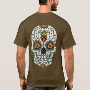 Sugar Love Skull Dia De Los Muertos Dag van de Doo T-shirt