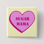 Sugar Mama Vierkante Button 5,1 Cm (Voorkant)