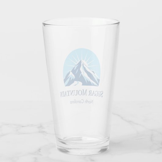 Sugar Mountain NC Ski resort beer glass Glas (Achterkant)