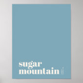 Sugar Mountain North Carolina modern stad poster (Voorkant)