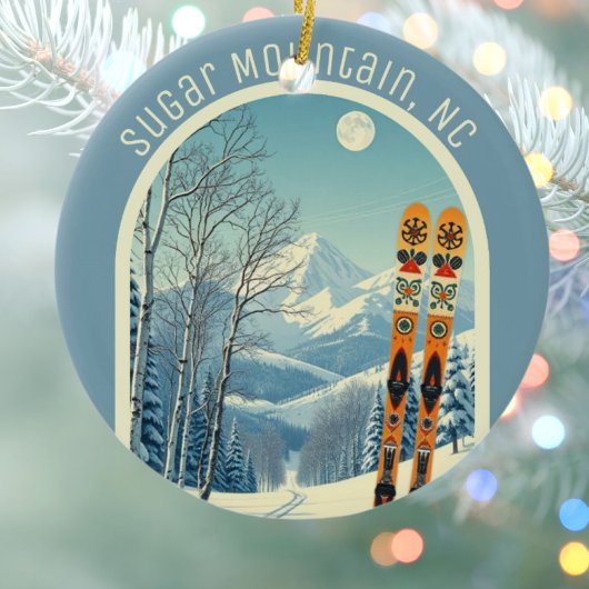 Sugar Mountain North Carolina ski souvenir  Keramisch Ornament