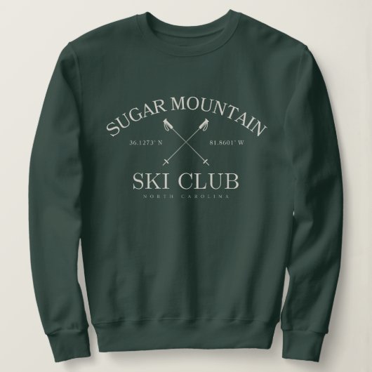 Sugar Mountain Ski Club, North Carolina Trui (Design voorkant)