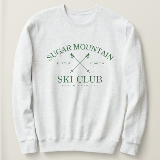 Sugar Mountain Ski Club, North Carolina Trui (Design voorkant)