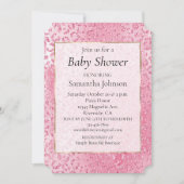 Sugar Pink Glitter Luipaard Print Kaart (Voorkant)