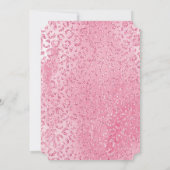 Sugar Pink Glitter Luipaard Print Kaart (Achterkant)
