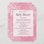 Sugar Pink Glitter Luipaard Print Kaart (Voorkant / Achterkant)