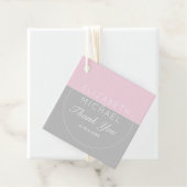 Sugar Pink Grey Dank u bruiloft gunst Labels (In situ)
