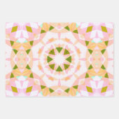 Sugar Pink Spring Groene Ster Baby Meisjes Verjaar Inpakpapier Vel (Voorkant 3)