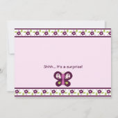 Sugar Plum Butterflies #2 Baby Shower Invitations Kaart (Achterkant)